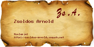 Zsoldos Arnold névjegykártya